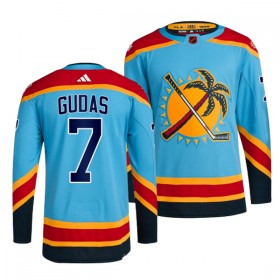 Florida Panthers tröja Radko Gudas 7 Adidas 2022-23 Blå Reverse Retro 2.0 Authentic - NHL Tröjor Herr